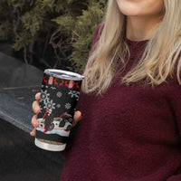 Monaco Christmas Tumbler Cup with Santa Claus Sports Car Snowflakes and Luxury Holiday - Wonder Print Shop