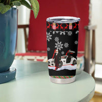 Monaco Christmas Tumbler Cup with Santa Claus Sports Car Snowflakes and Luxury Holiday - Wonder Print Shop