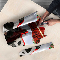 Monaco Christmas Umbrella with Santa Claus Sports Car Snowflakes and Luxury Holiday - Wonder Print Shop