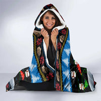 Mongolia Christmas Hooded Blanket with Santa Riding Horse Snowmen Yurts and Winter Holiday - Wonder Print Shop