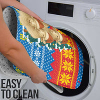 Mongolia Christmas Bathroom Set with Santa Sheep Christmas Trees and Snowflake - Wonder Print Shop