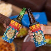 Mongolia Christmas 4 in 1 Can Cooler Tumbler with Santa Sheep Christmas Trees and Snowflake - Wonder Print Shop