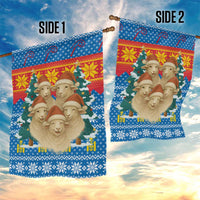 Mongolia Christmas Garden Flag with Santa Sheep Christmas Trees and Snowflake - Wonder Print Shop