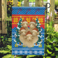 Mongolia Christmas Garden Flag with Santa Sheep Christmas Trees and Snowflake - Wonder Print Shop