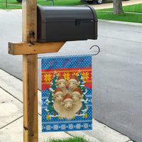 Mongolia Christmas Garden Flag with Santa Sheep Christmas Trees and Snowflake - Wonder Print Shop
