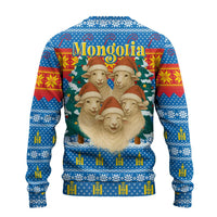 Mongolia Christmas Ugly Christmas Sweater with Santa Sheep Christmas Trees and Snowflake - Wonder Print Shop