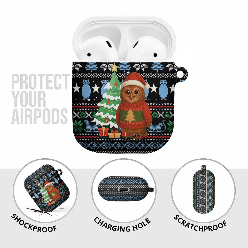 Micronesia Christmas AirPods Case with Santa Owl Christmas Tree Gifts and Snowflake - Wonder Print Shop
