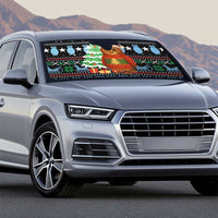 Micronesia Christmas Auto Sun Shade with Santa Owl Christmas Tree Gifts and Snowflake - Wonder Print Shop