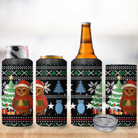 Micronesia Christmas 4 in 1 Can Cooler Tumbler with Santa Owl Christmas Tree Gifts and Snowflake - Wonder Print Shop