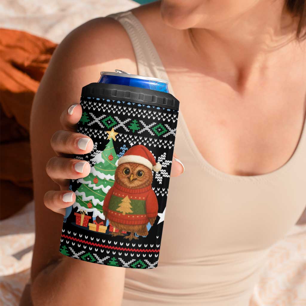 Micronesia Christmas 4 in 1 Can Cooler Tumbler with Santa Owl Christmas Tree Gifts and Snowflake - Wonder Print Shop