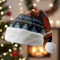 Micronesia Christmas Santa Hat with Santa Owl Christmas Tree Gifts and Snowflake - Wonder Print Shop