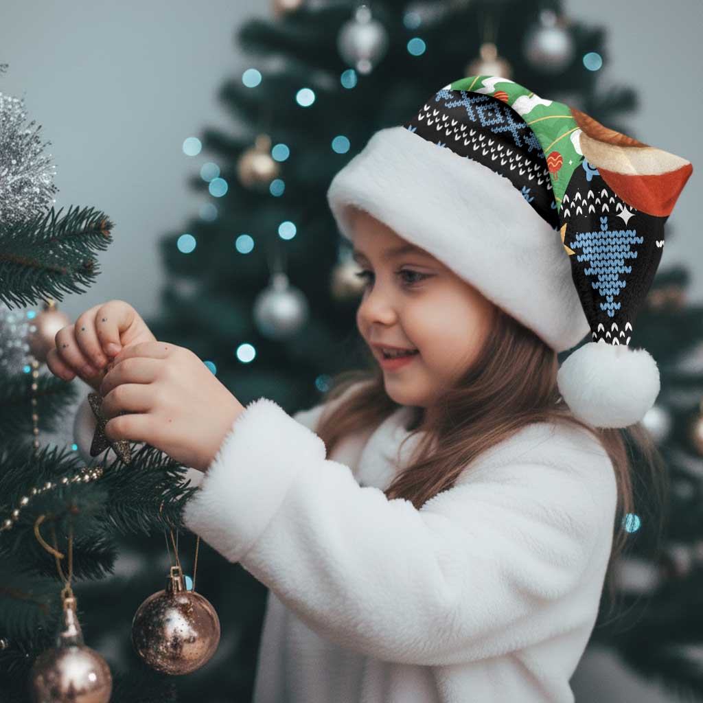 Micronesia Christmas Santa Hat with Santa Owl Christmas Tree Gifts and Snowflake - Wonder Print Shop
