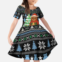 Micronesia Christmas Family Matching Off Shoulder Maxi Dress and Hawaiian Shirt with Santa Owl Christmas Tree Gifts and Snowflake - Wonder Print Shop