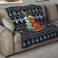 Micronesia Christmas Quilt with Santa Owl Christmas Tree Gifts and Snowflake - Wonder Print Shop