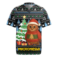 Micronesia Christmas Rugby Jersey with Santa Owl Christmas Tree Gifts and Snowflake - Wonder Print Shop