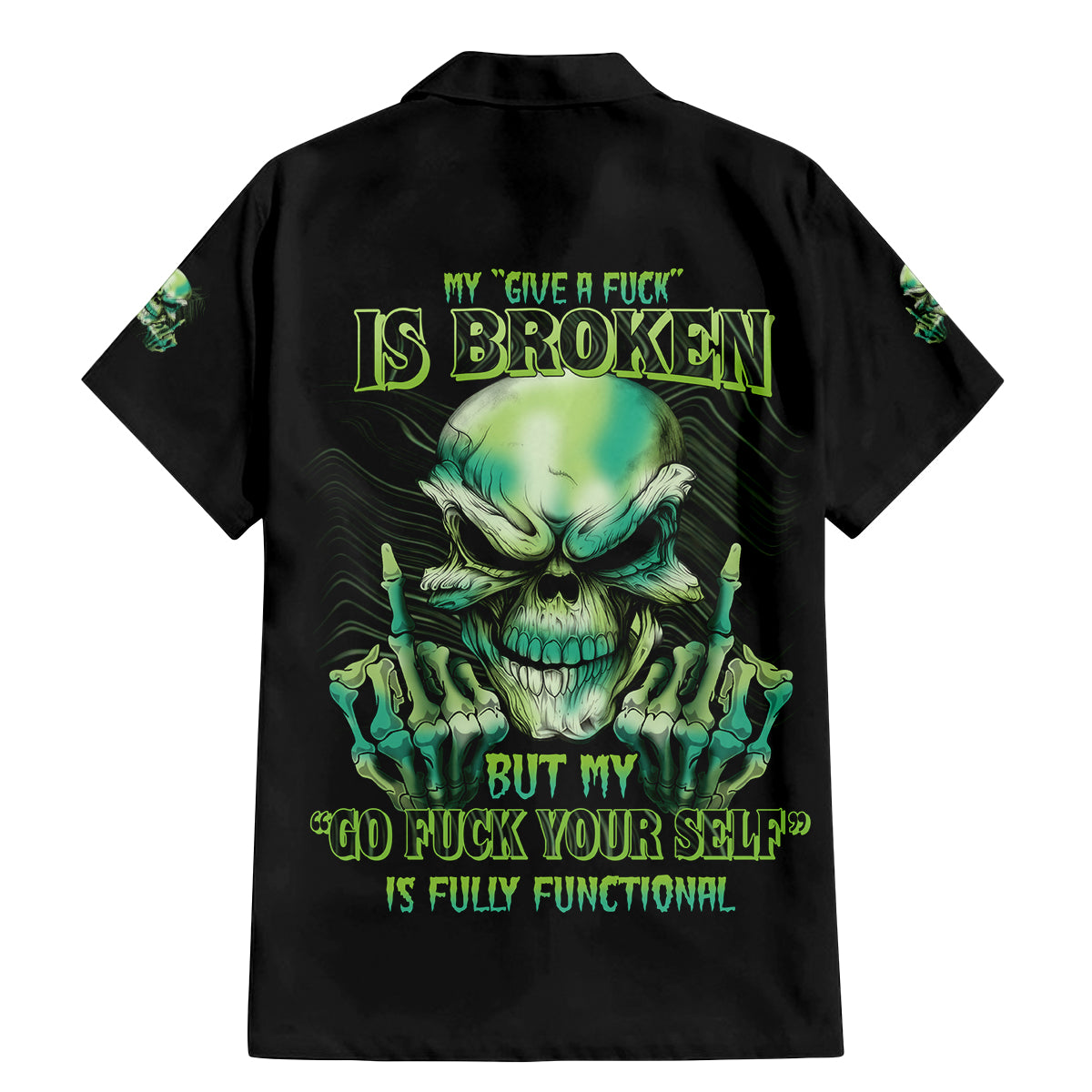 My Give A F Madly Skull Family Matching Mermaid Dress and Hawaiian Shirt - Wonder Print Shop