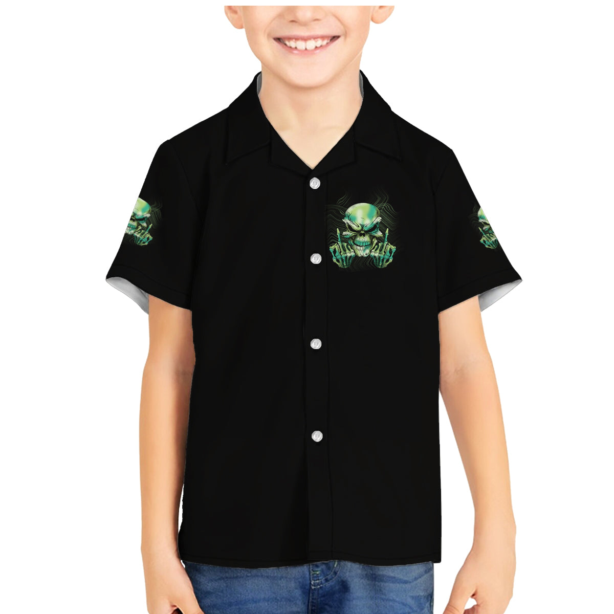 My Give A F Madly Skull Family Matching Mermaid Dress and Hawaiian Shirt - Wonder Print Shop