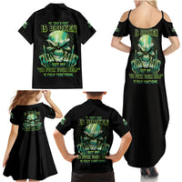 My Give A F Madly Skull Family Matching Summer Maxi Dress and Hawaiian Shirt - Wonder Print Shop