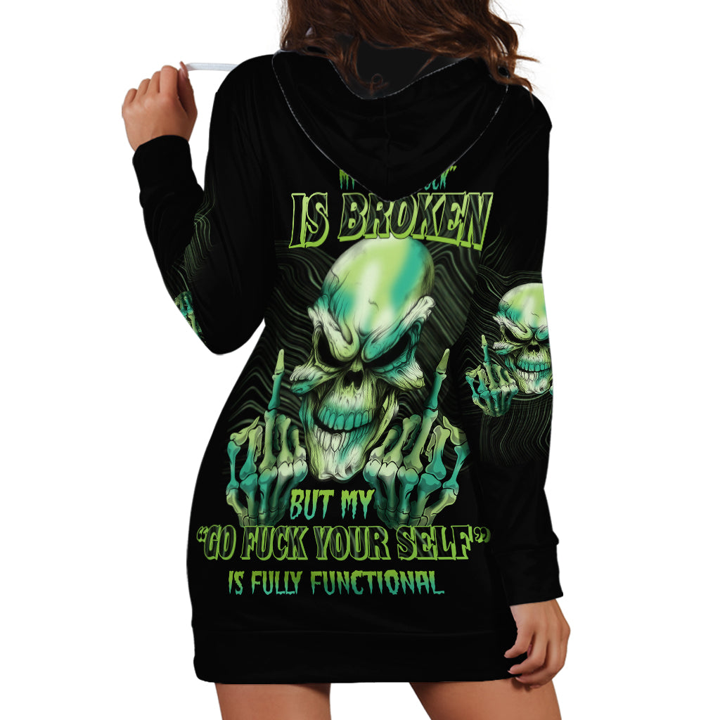 My Give A F Madly Skull Hoodie Dress - Wonder Print Shop