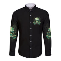 My Give A F Madly Skull Long Sleeve Button Shirt - Wonder Print Shop