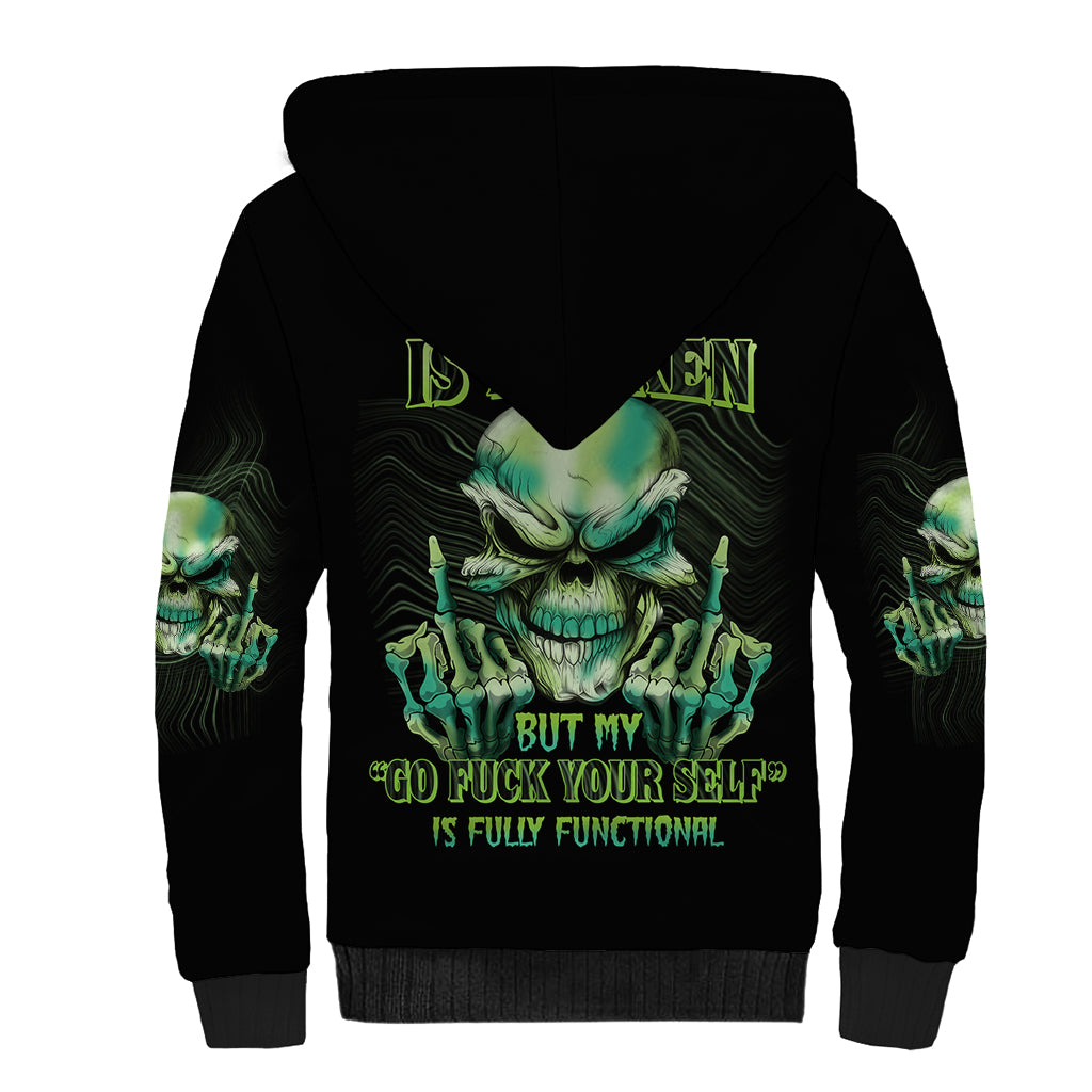 My Give A F Madly Skull Sherpa Hoodie - Wonder Print Shop