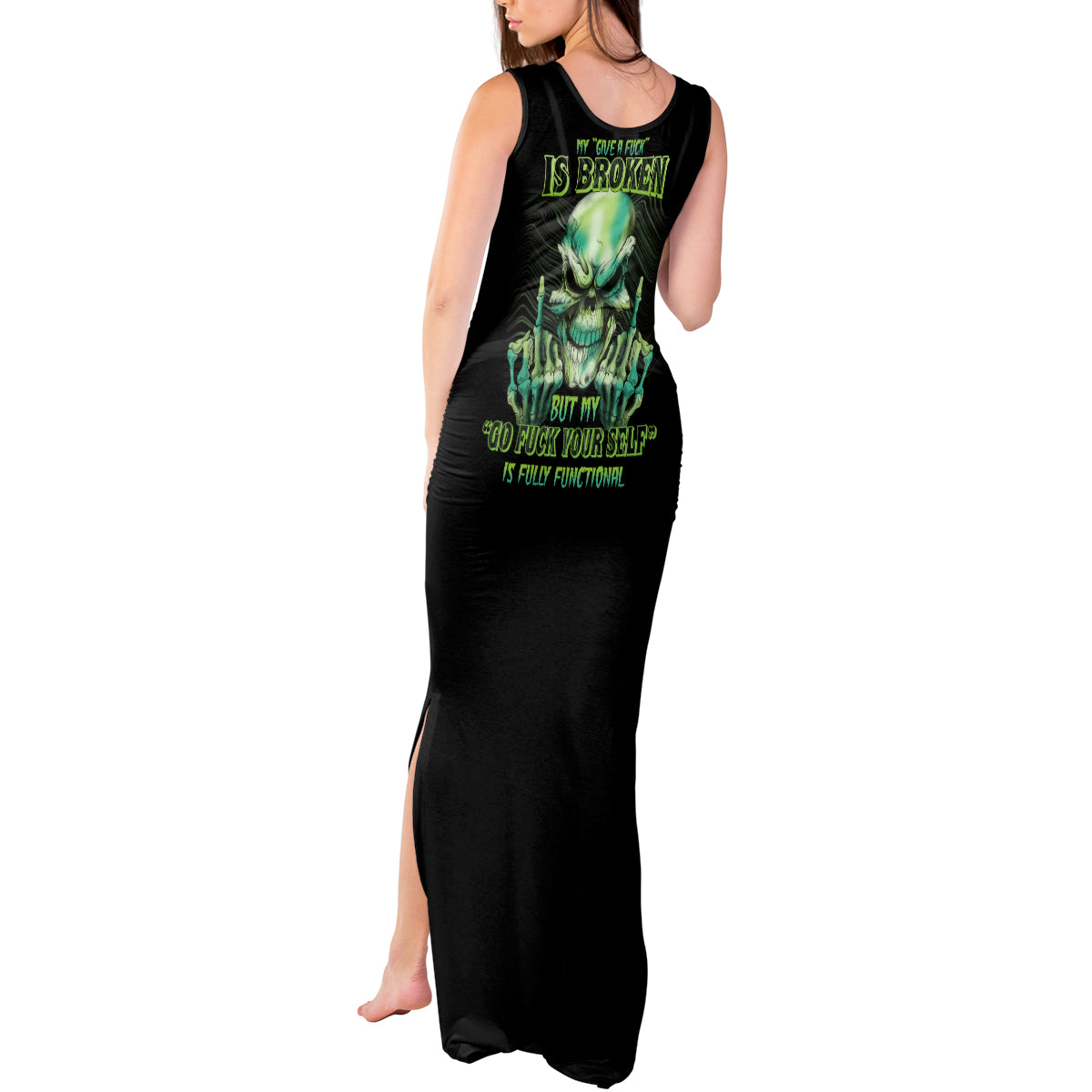 My Give A F Madly Skull Tank Maxi Dress - Wonder Print Shop