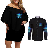 I Came Into This World Couples Matching Off Shoulder Short Dress and Long Sleeve Button Shirt - Wonder Print Shop