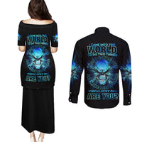 I Came Into This World Couples Matching Puletasi Dress and Long Sleeve Button Shirt - Wonder Print Shop