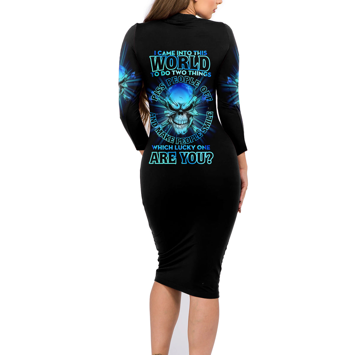 I Came Into This World Family Matching Long Sleeve Bodycon Dress and Hawaiian Shirt - Wonder Print Shop