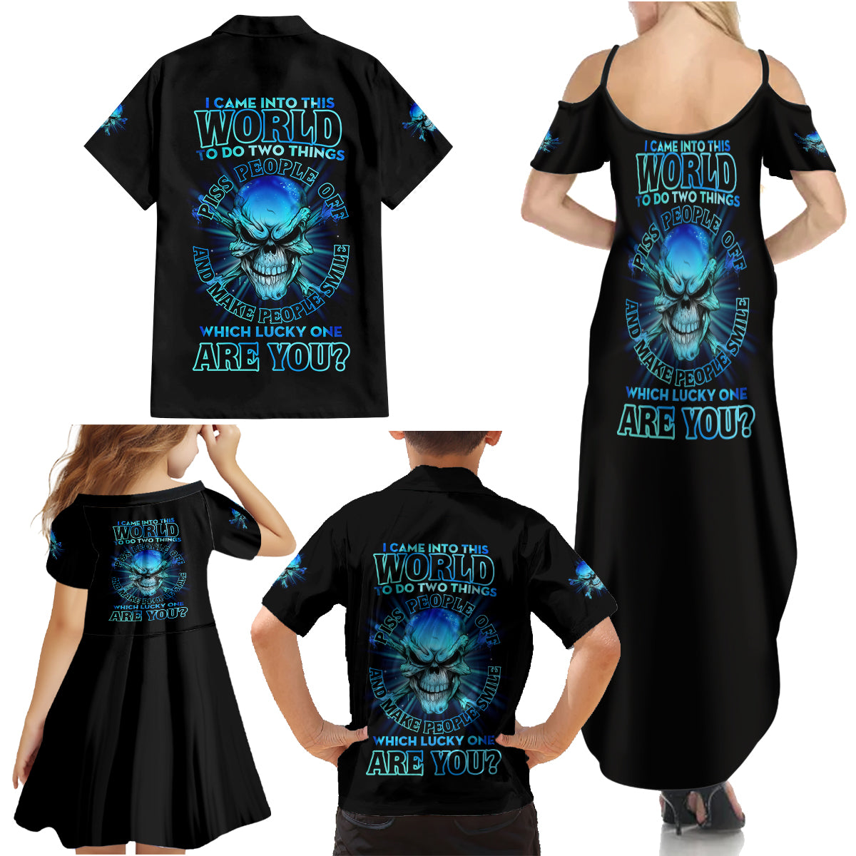 I Came Into This World Family Matching Summer Maxi Dress and Hawaiian Shirt - Wonder Print Shop