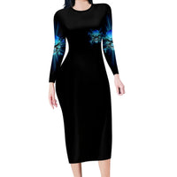 I Came Into This World Long Sleeve Bodycon Dress - Wonder Print Shop