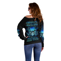 I Came Into This World Off Shoulder Sweater - Wonder Print Shop