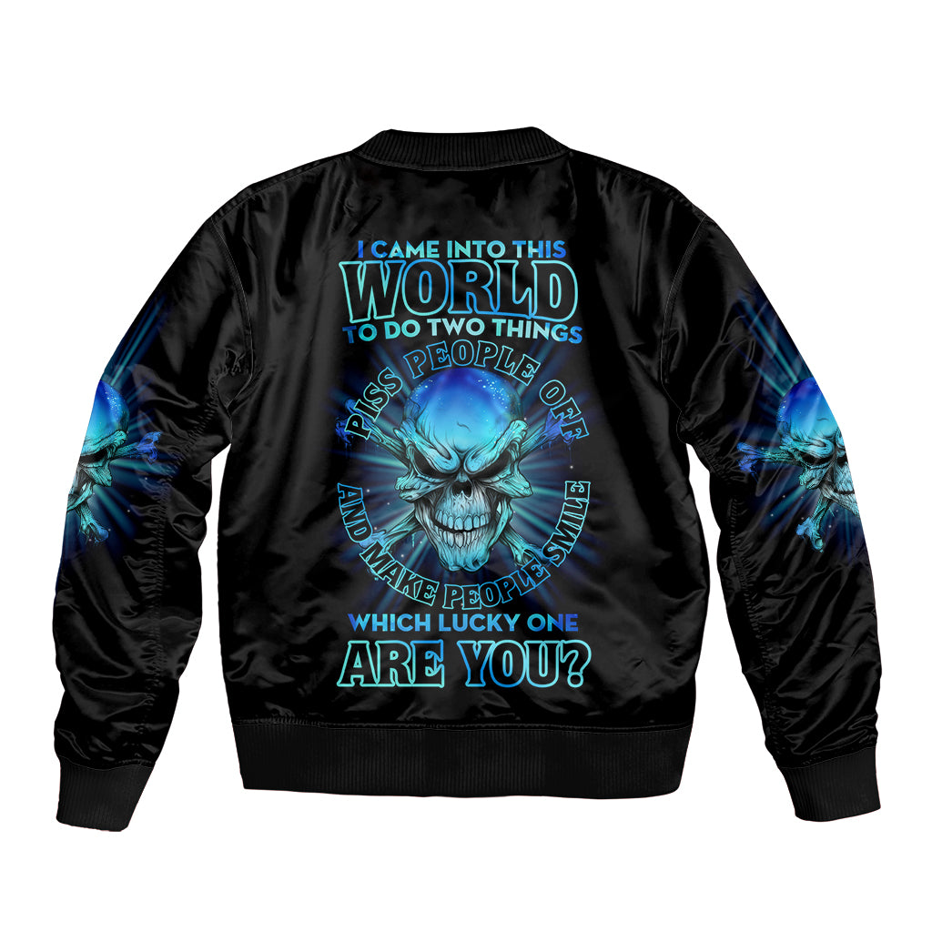 I Came Into This World Sleeve Zip Bomber Jacket - Wonder Print Shop