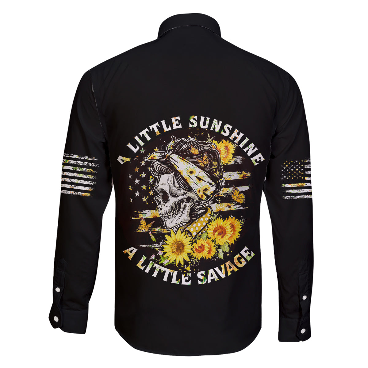 A Little Sunshine A Little Savage Skull Family Matching Mermaid Dress and Hawaiian Shirt - Wonder Print Shop