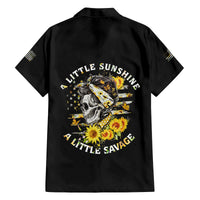 A Little Sunshine A Little Savage Skull Family Matching Puletasi Dress and Hawaiian Shirt - Wonder Print Shop