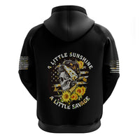 A Little Sunshine A Little Savage Skull Hoodie - Wonder Print Shop