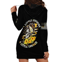 A Little Sunshine A Little Savage Skull Hoodie Dress - Wonder Print Shop