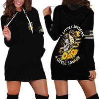 A Little Sunshine A Little Savage Skull Hoodie Dress - Wonder Print Shop