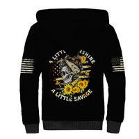 A Little Sunshine A Little Savage Skull Sherpa Hoodie - Wonder Print Shop