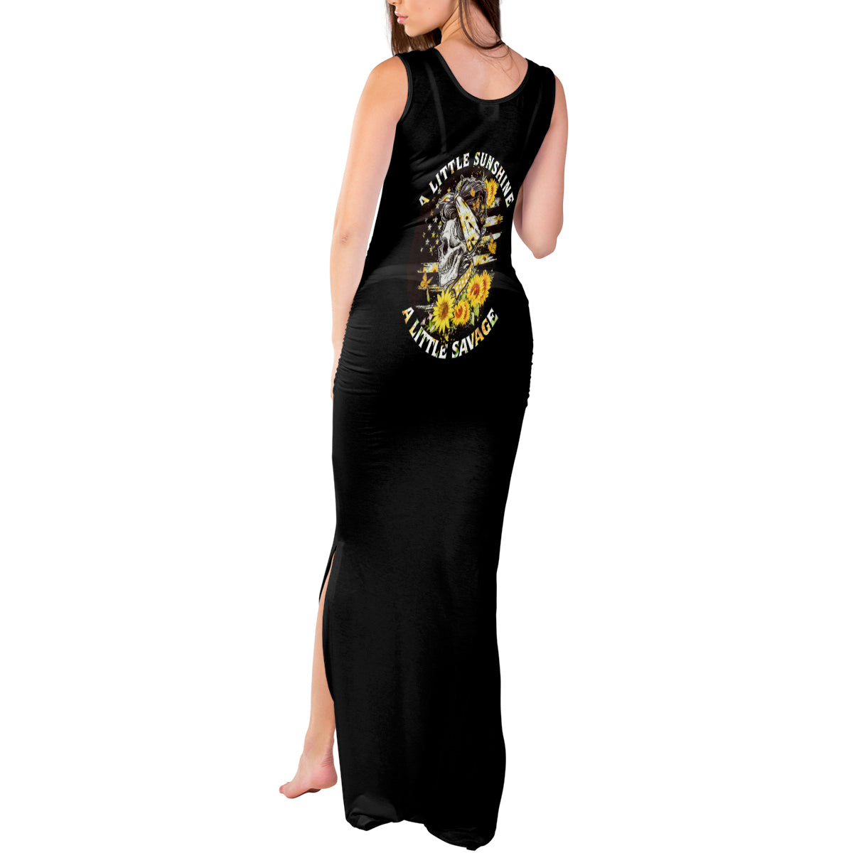 A Little Sunshine A Little Savage Skull Tank Maxi Dress - Wonder Print Shop