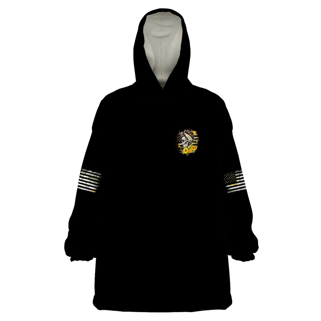 A Little Sunshine A Little Savage Skull Wearable Blanket Hoodie - Wonder Print Shop