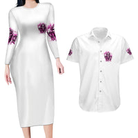 Always A Strong Women Skull Couples Matching Long Sleeve Bodycon Dress and Hawaiian Shirt - Wonder Print Shop