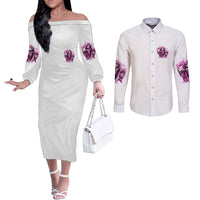 always-a-strong-women-skull-couples-matching-off-the-shoulder-long-sleeve-dress-and-long-sleeve-button-shirt