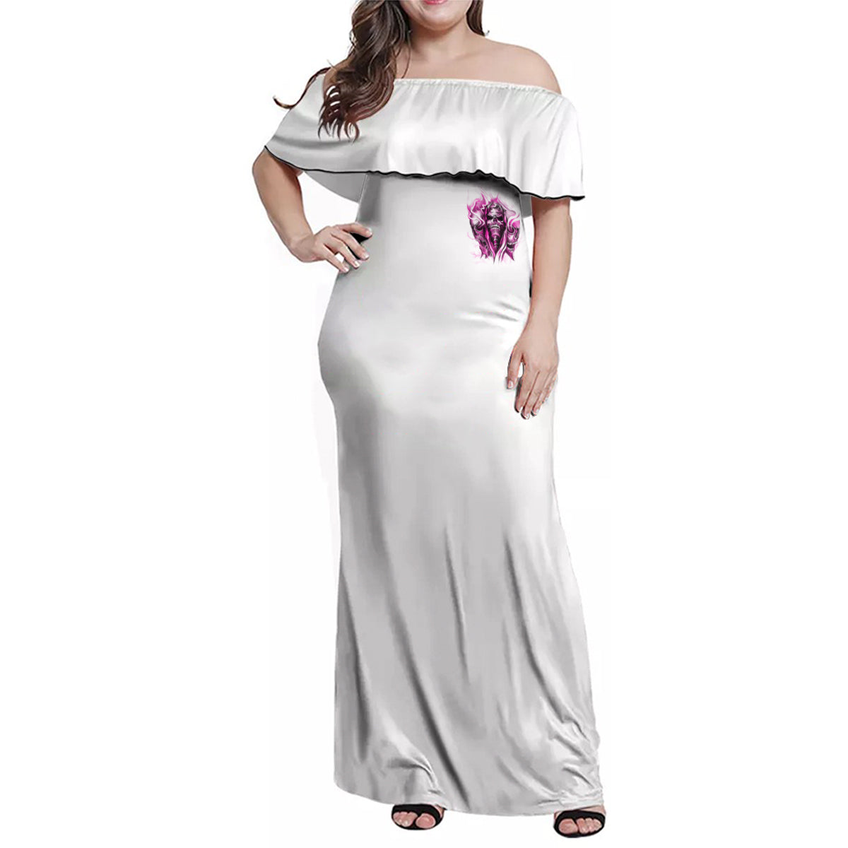 Always A Strong Women Skull Family Matching Off Shoulder Maxi Dress and Hawaiian Shirt - Wonder Print Shop