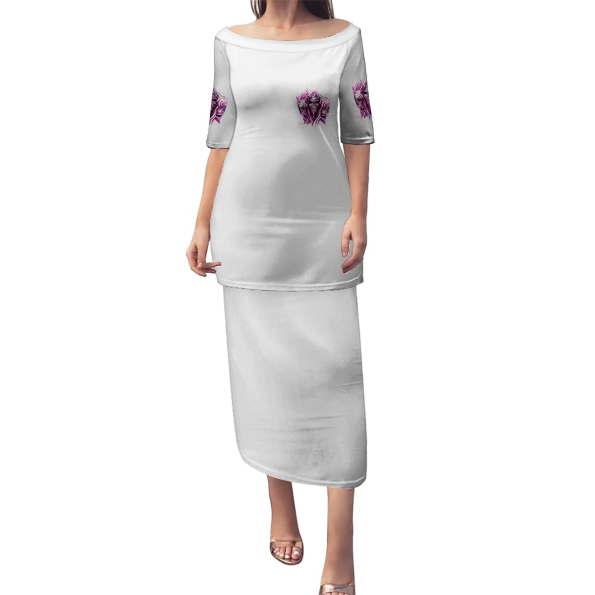 Always A Strong Women Skull Family Matching Puletasi Dress and Hawaiian Shirt - Wonder Print Shop