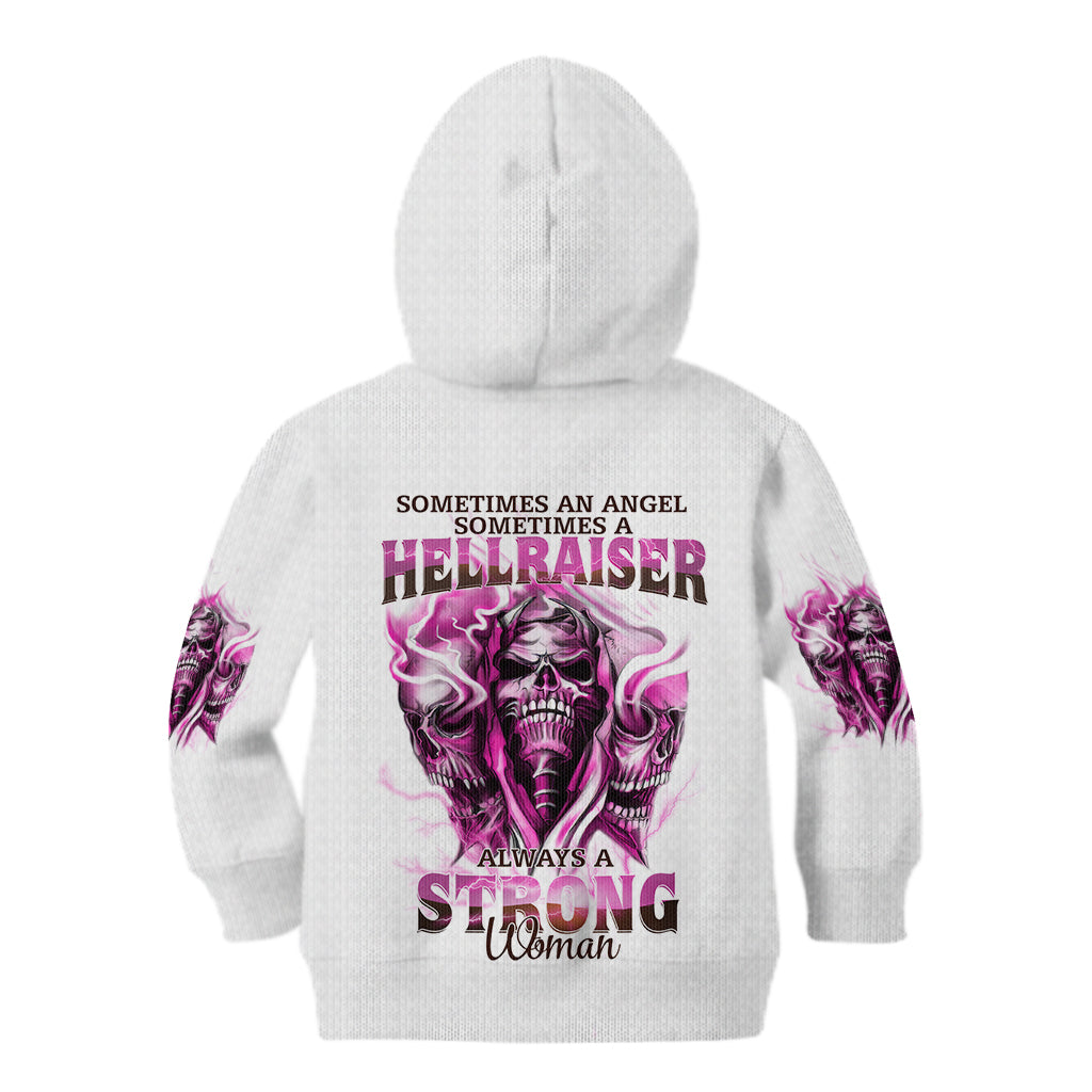 Always A Strong Women Skull Kid Hoodie - Wonder Print Shop