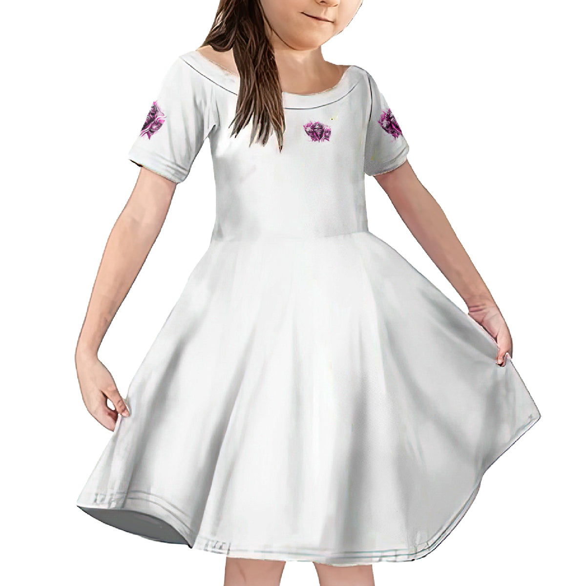 Always A Strong Women Skull Kid Short Sleeve Dress - Wonder Print Shop
