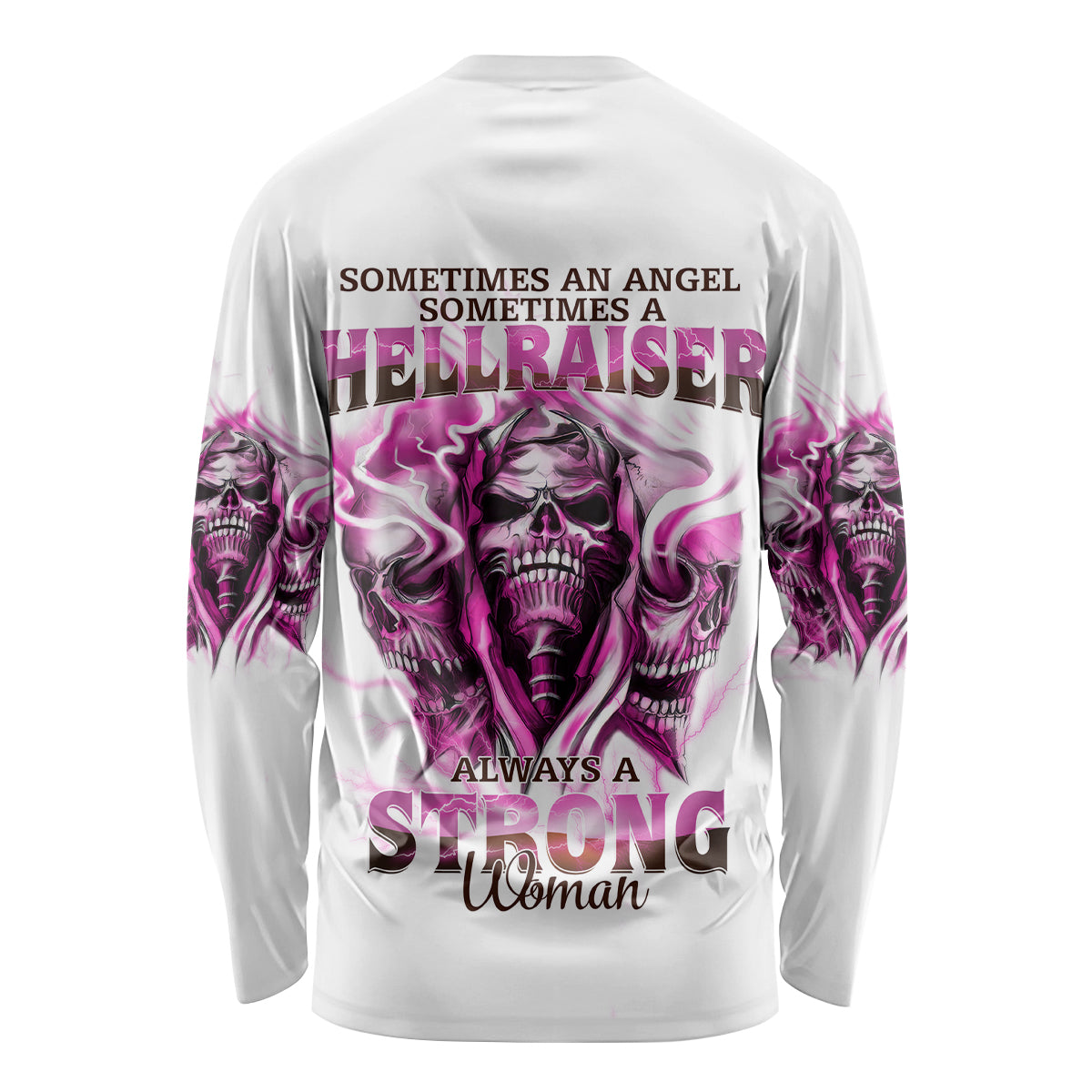 Always A Strong Women Skull Long Sleeve Shirt - Wonder Print Shop