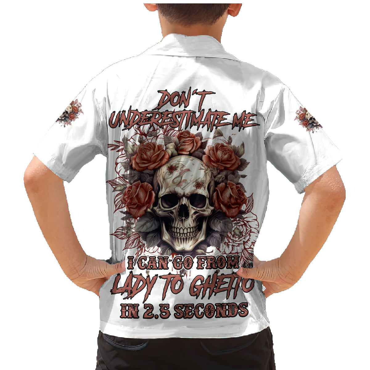 Don't Underestimate Me Family Matching Mermaid Dress and Hawaiian Shirt - Wonder Print Shop