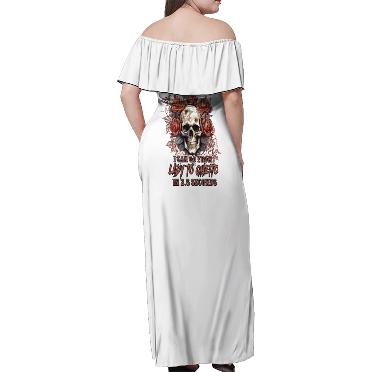 Don't Underestimate Me Family Matching Off Shoulder Maxi Dress and Hawaiian Shirt - Wonder Print Shop